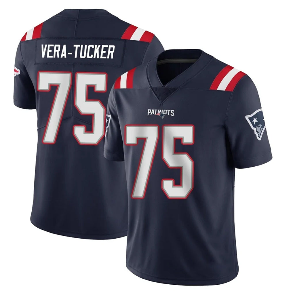 My Store NE.Patriots #75 Alijah Vera-Tucker Player Navy Vapor Untouchable Home Game Stitched Jerseys