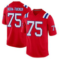 My Store NE.Patriots #75 Alijah Vera-Tucker Player Red Home Game Stitched Jerseys