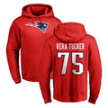 My Store NE.Patriots #75 Alijah Vera-Tucker Player Red LOGO Pullover Hoodies Home Game Stitched Jerseys
