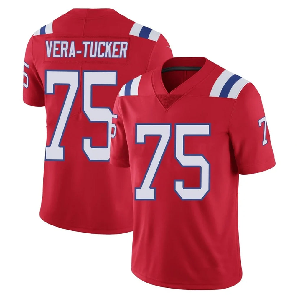 My Store NE.Patriots #75 Alijah Vera-Tucker Player Red Vapor Untouchable Home Game Stitched Jerseys