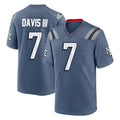 My Store NE.Patriots #7 Carlton Davis III Player Blue Rivalries Collection Home Game Stitched Jerseys