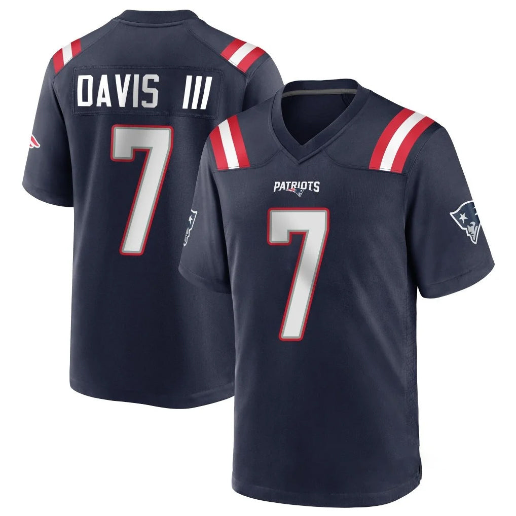 My Store NE.Patriots #7 Carlton Davis III Player Navy Home Game Stitched Jerseys
