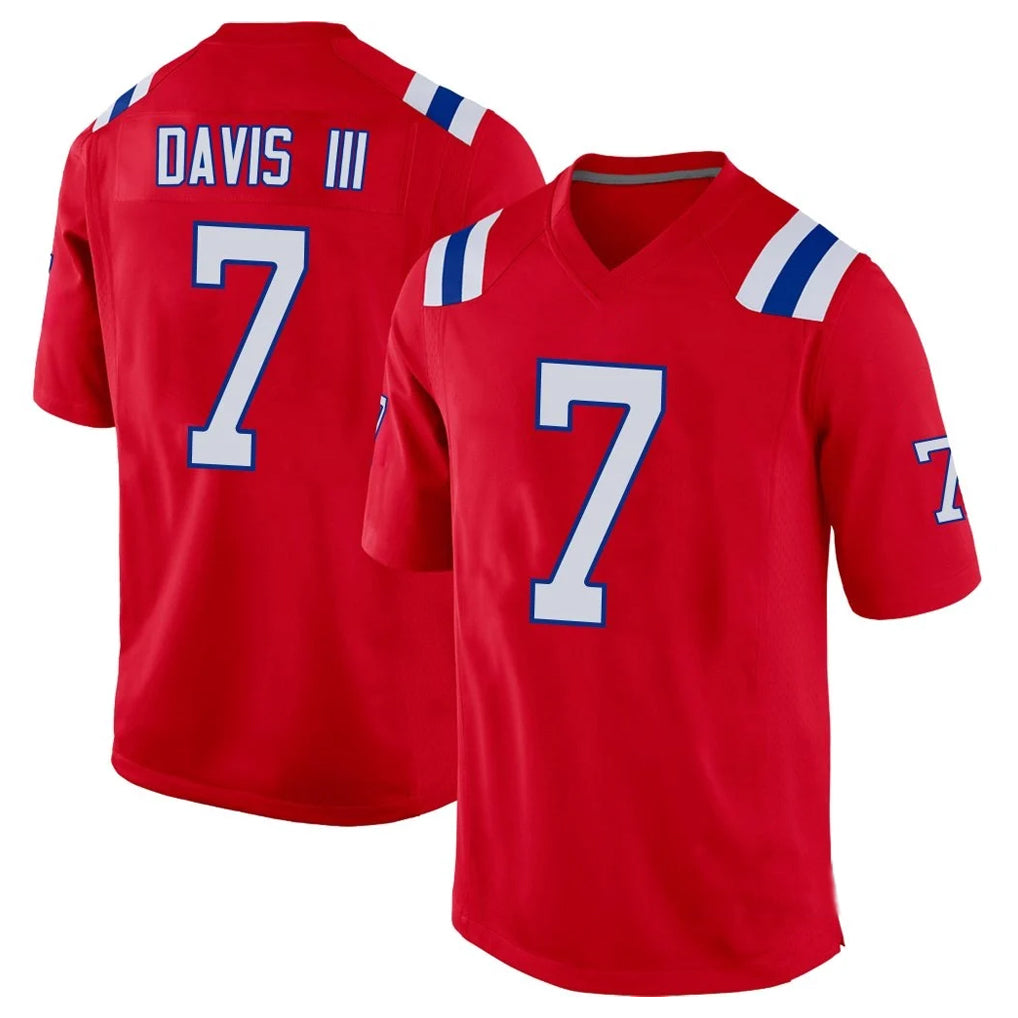 My Store NE.Patriots #7 Carlton Davis III Player Red Home Game Stitched Jerseys
