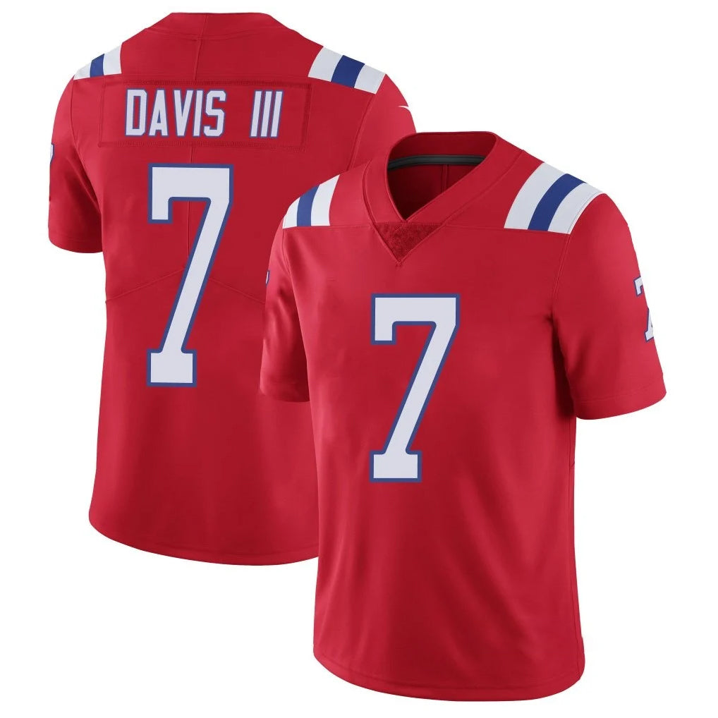 My Store NE.Patriots #7 Carlton Davis III Player Red Limited Vapor F.U.S.E. Home Game Stitched Jerseys