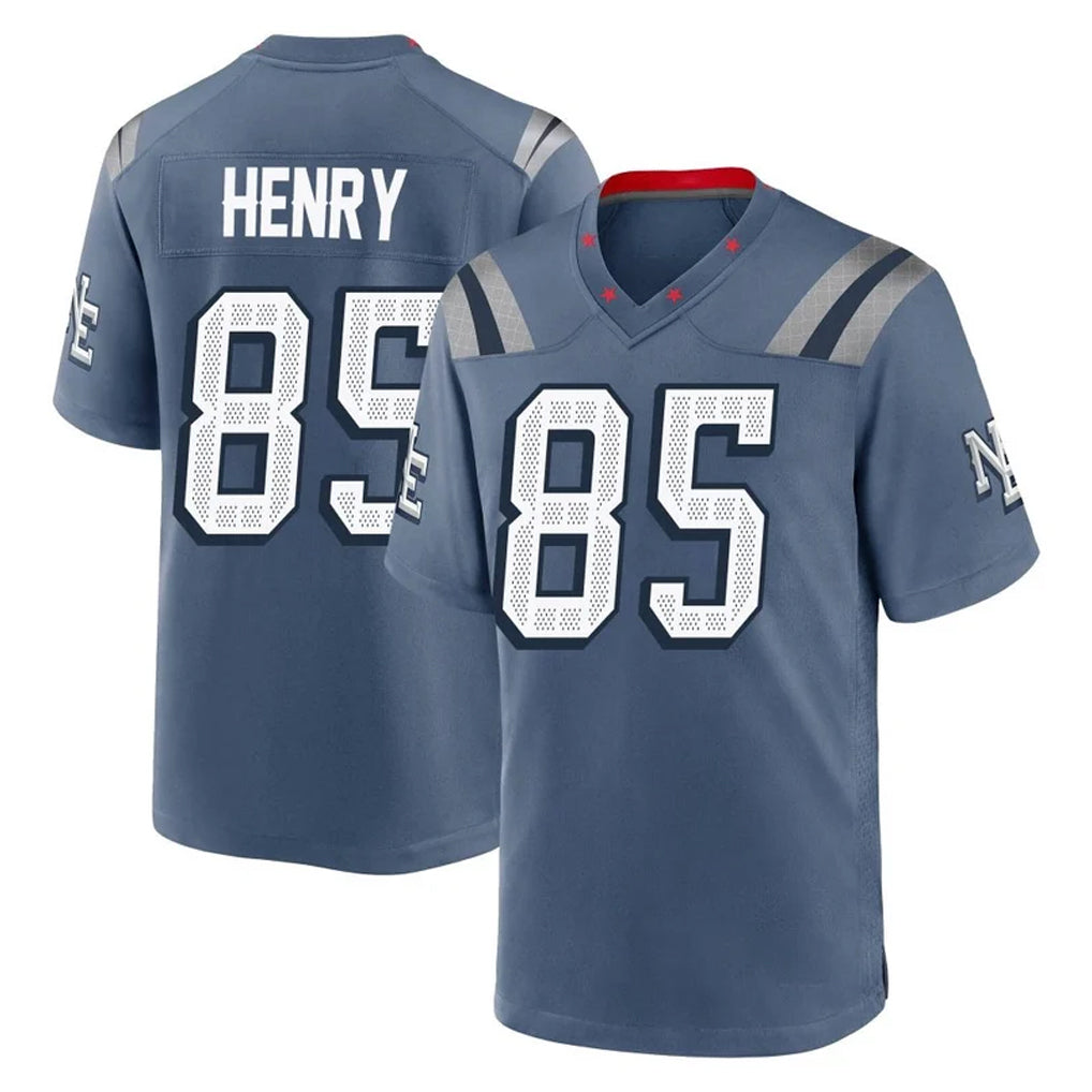 My Store NE.Patriots #85 Hunter Henry Player Blue Rivalries Collection Home Game Stitched Jerseys