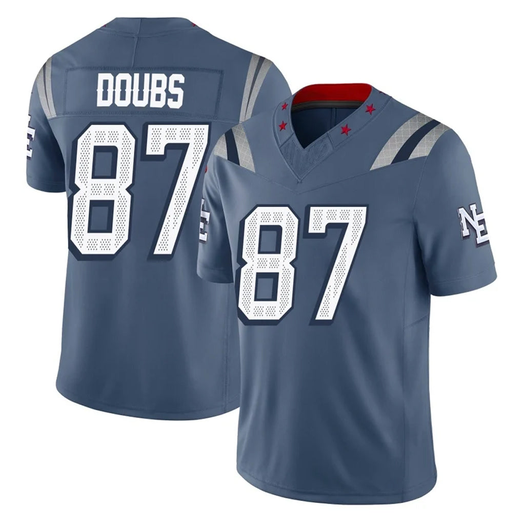 My Store NE.Patriots #87 Romeo Doubs Player Blue Limited Rivalries Collection Home Game Stitched Jerseys