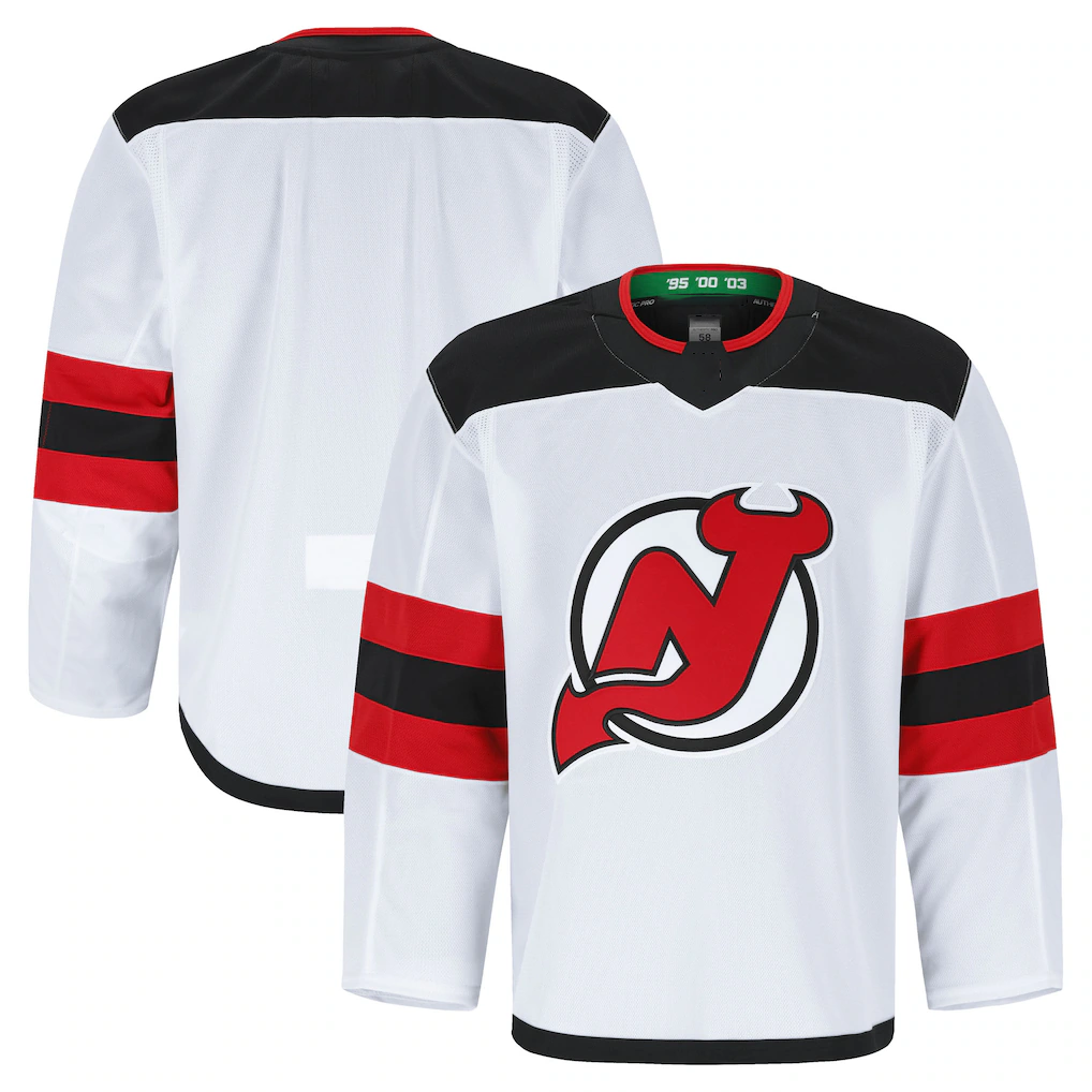 My Store NJ.Devils White Away Authentic Pro Jerseys