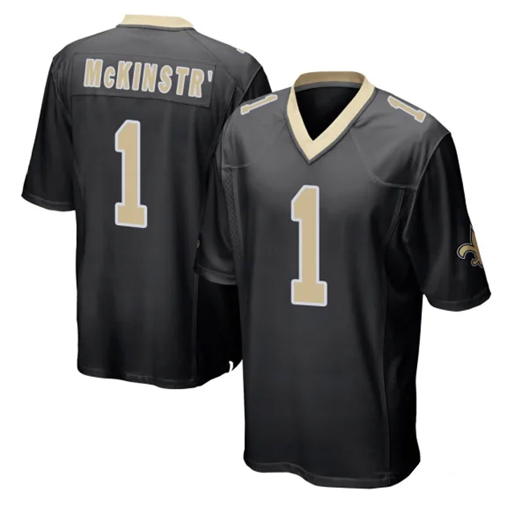 My Store NO.Saints #1 Kool-Aid McKinstry Player Black Home Game Stitched Jerseys