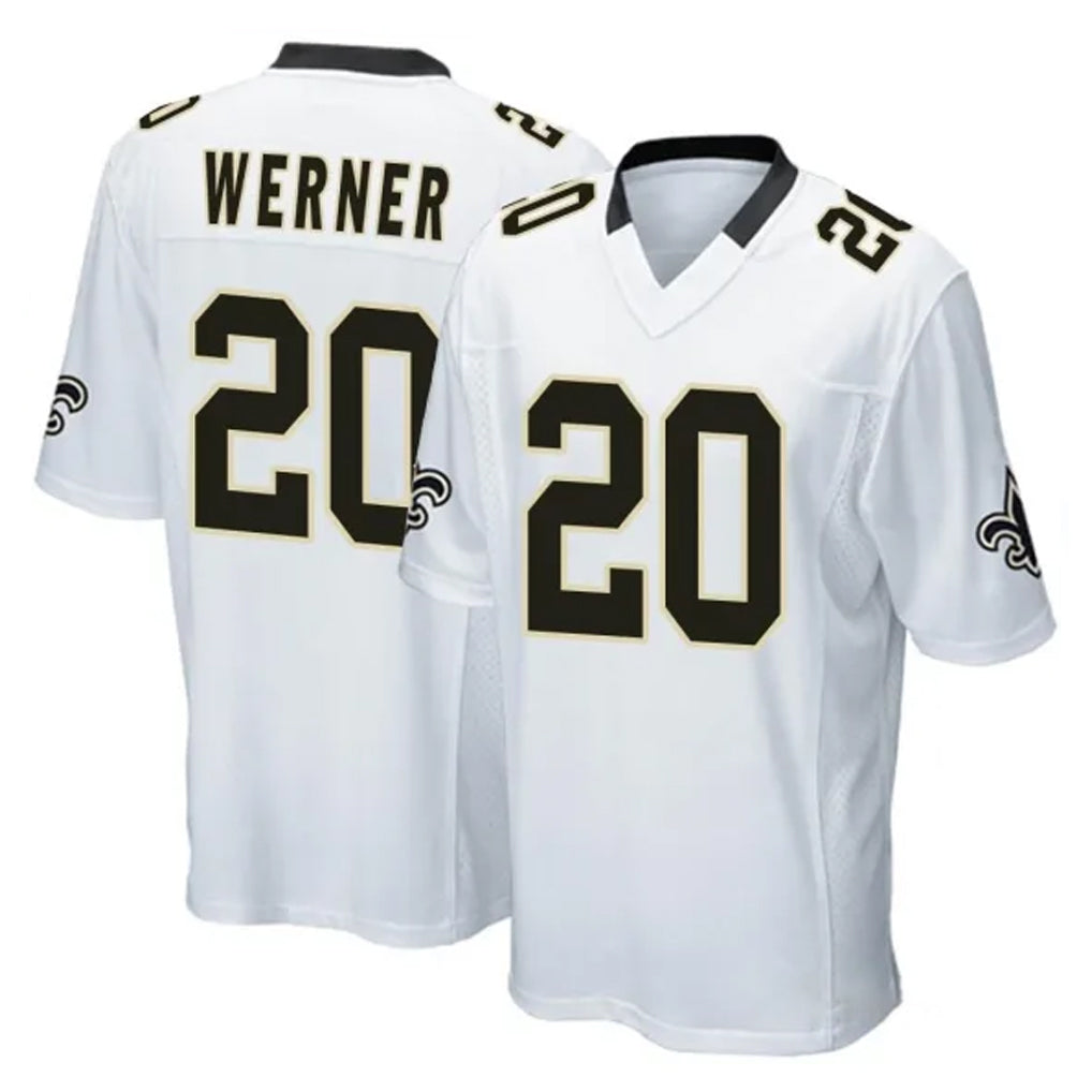 My Store NO.Saints #20 Pete Werner Player White Home Game Stitched Jerseys