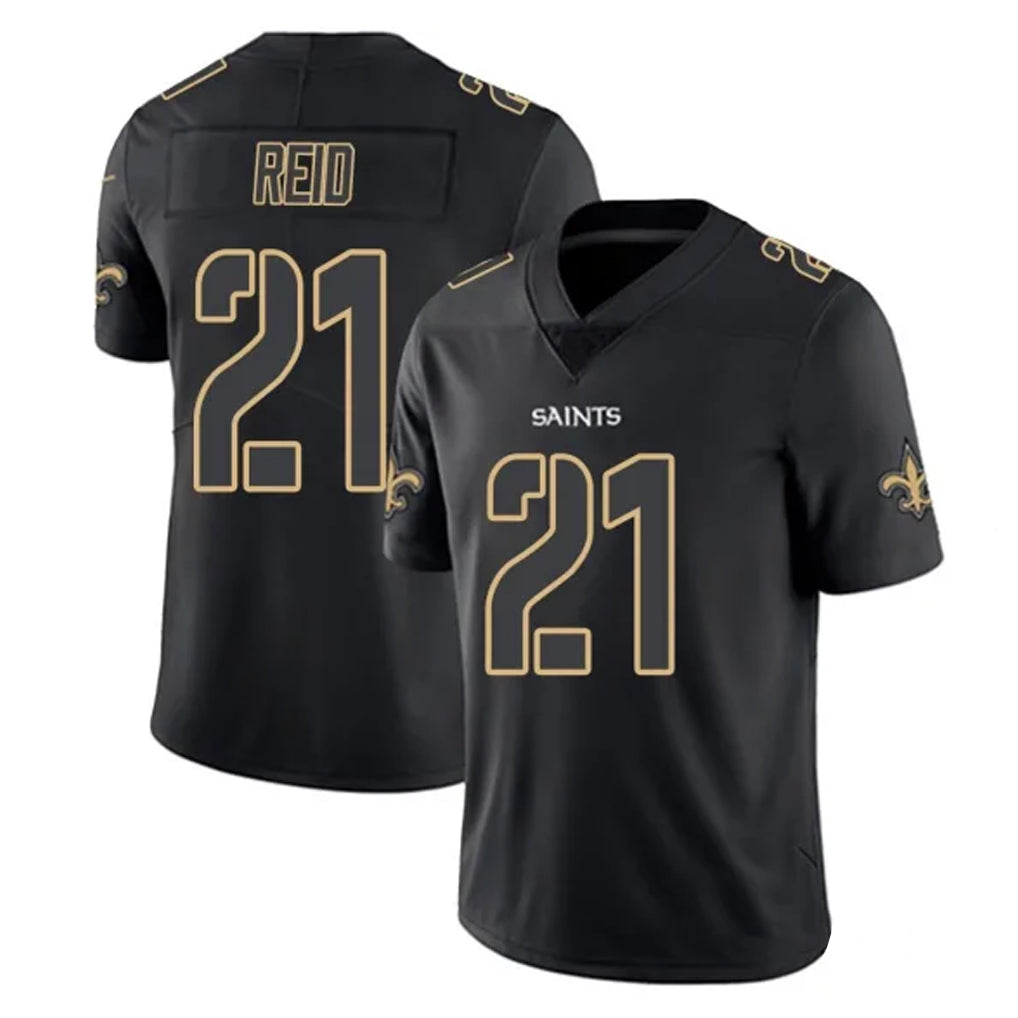 My Store NO.Saints #21 Justin Reid Player Black Impact Limited Home Game Stitched Jerseys