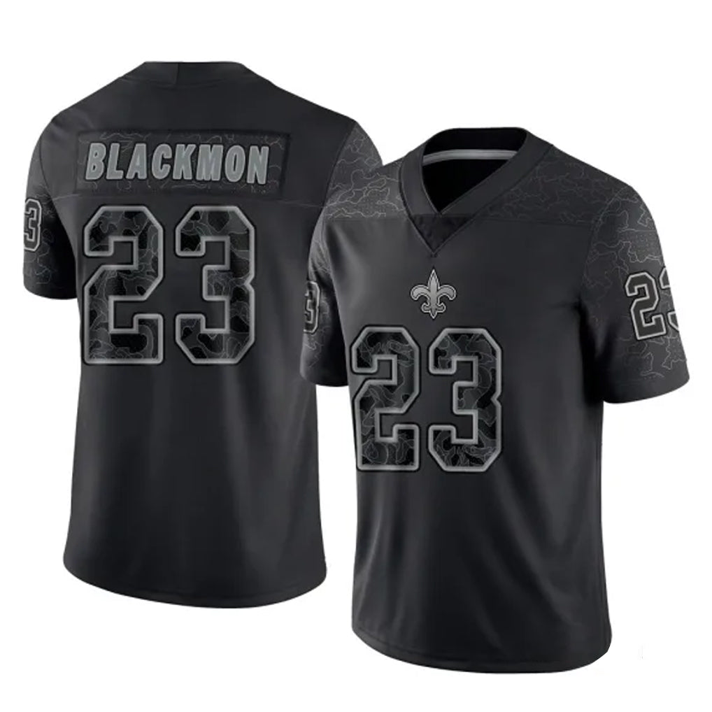 My Store NO.Saints #23 Julian Blackmon Player Black Limited Reflective Home Game Stitched Jerseys