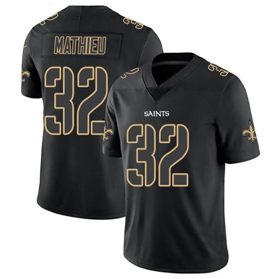 My Store NO.Saints #32 Tyrann Mathieu Player Limited Black Impact Stitched Jerseys