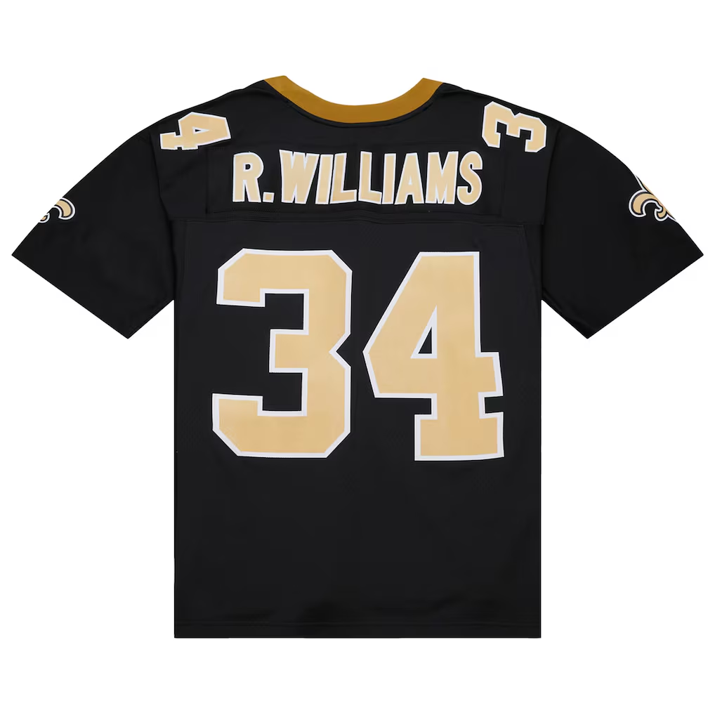 My Store NO.Saints #34 Ricky Williams Mitchell & Ness Black 1999 Legacy Replica Puhic Stitched Jerseys