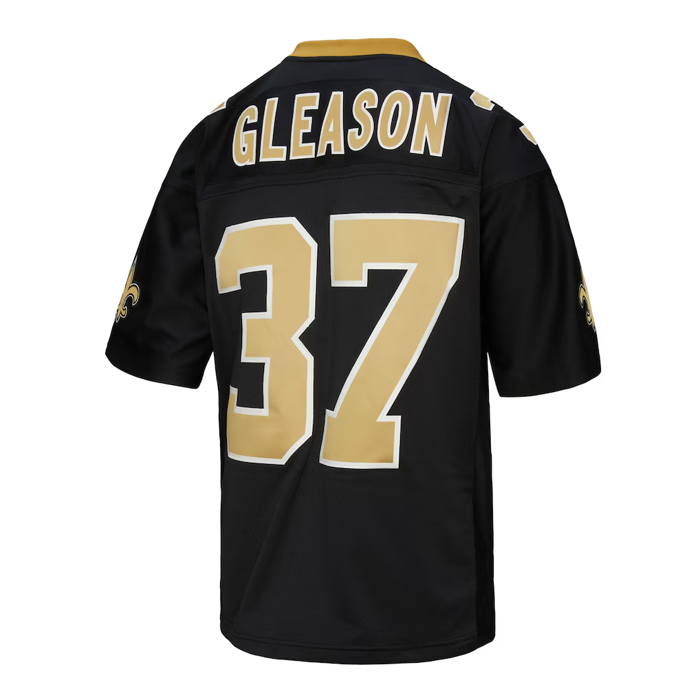 My Store NO.Saints #37 Steve Gleason Mitchell & Ness Black Legacy Replica Stitched Jerseys