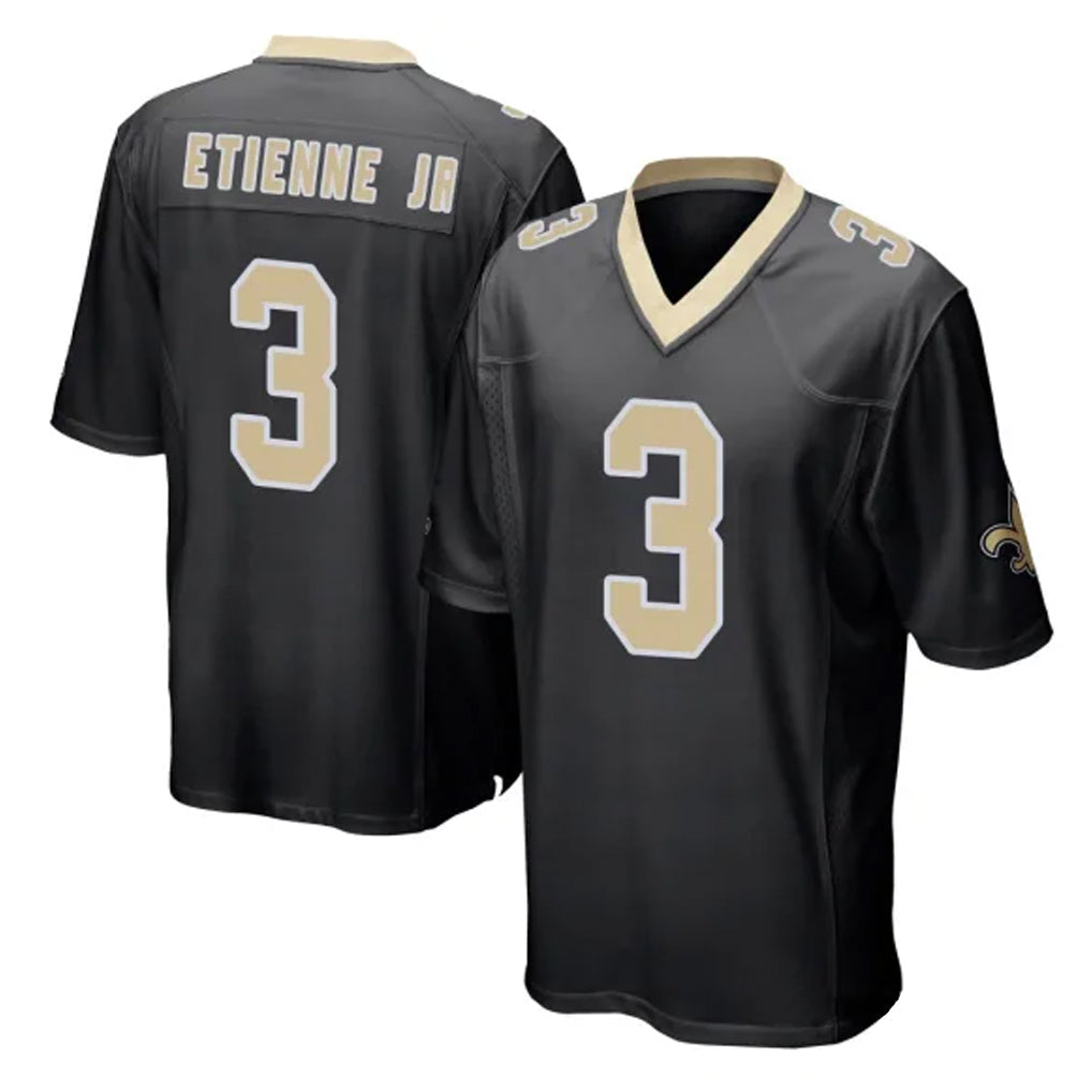 My Store NO.Saints #3 Travis Etienne Jr. Player Black Home Game Stitched Jerseys