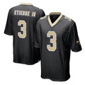 My Store NO.Saints #3 Travis Etienne Jr. Player Black Home Game Stitched Jerseys