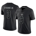 My Store NO.Saints #3 Travis Etienne Jr. Player Black Limited Reflective Home Game Stitched Jerseys