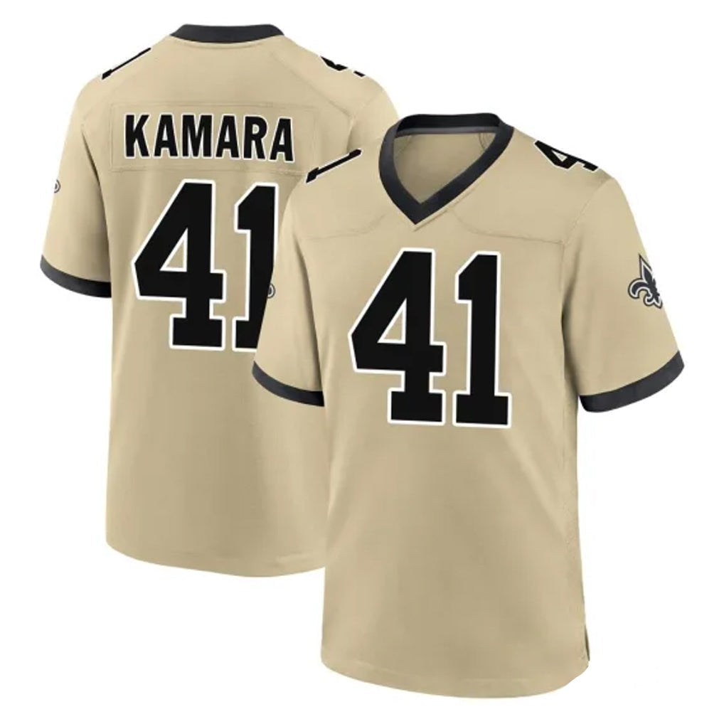 My Store NO.Saints #41 Alvin Kamara Player Gold Home Game Stitched Jerseys