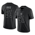 My Store NO.Saints #51 Cesar Ruiz Player Black Limited Reflective Home Game Stitched Jerseys