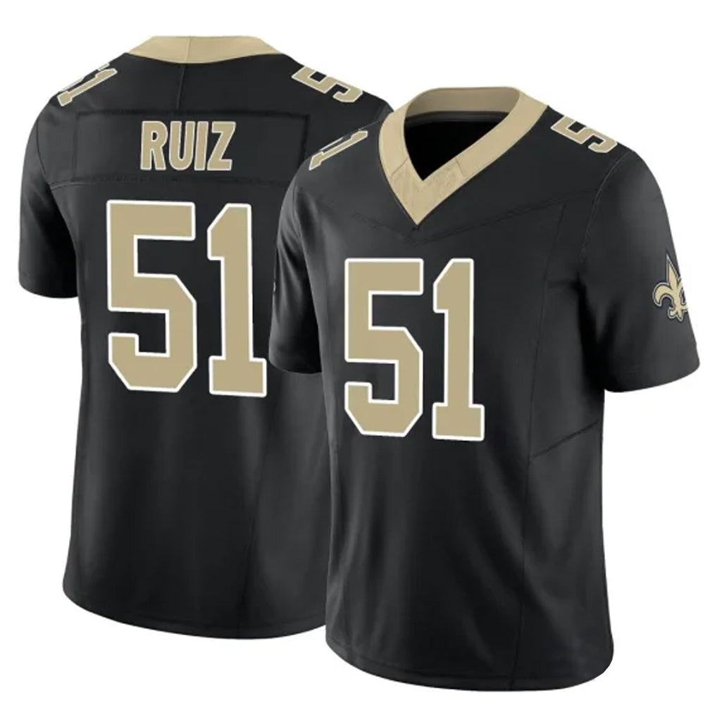 My Store NO.Saints #51 Cesar Ruiz Player Black Limited Vapor F.U.S.E. Home Game Stitched Jerseys