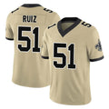 My Store NO.Saints #51 Cesar Ruiz Player Gold Limited Vapor F.U.S.E. Home Game Stitched Jerseys