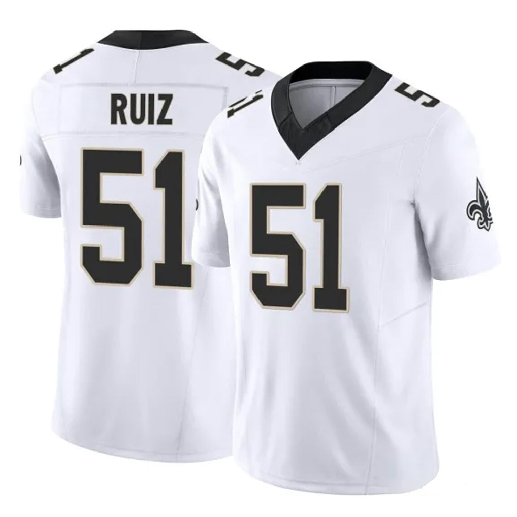 My Store NO.Saints #51 Cesar Ruiz Player White Limited Vapor F.U.S.E. Home Game Stitched Jerseys