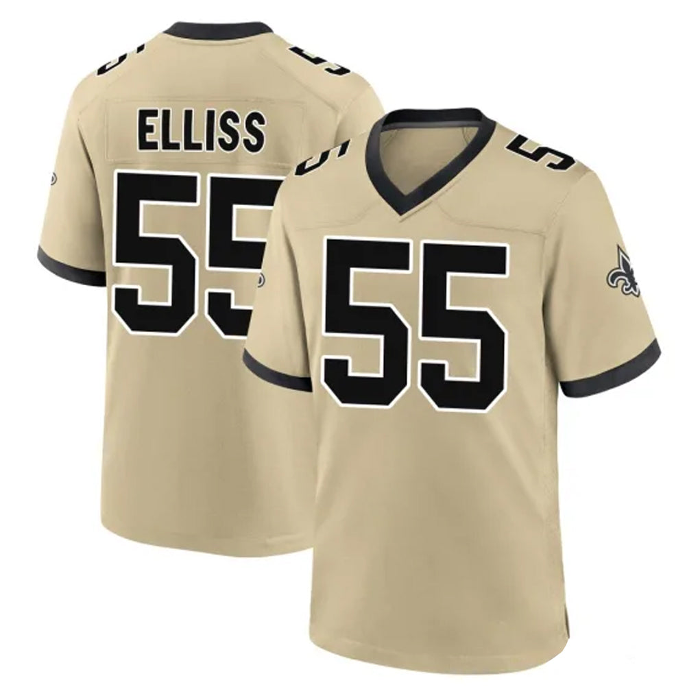 My Store NO.Saints #55 Kaden Elliss Player Gold Home Game Stitched Jerseys