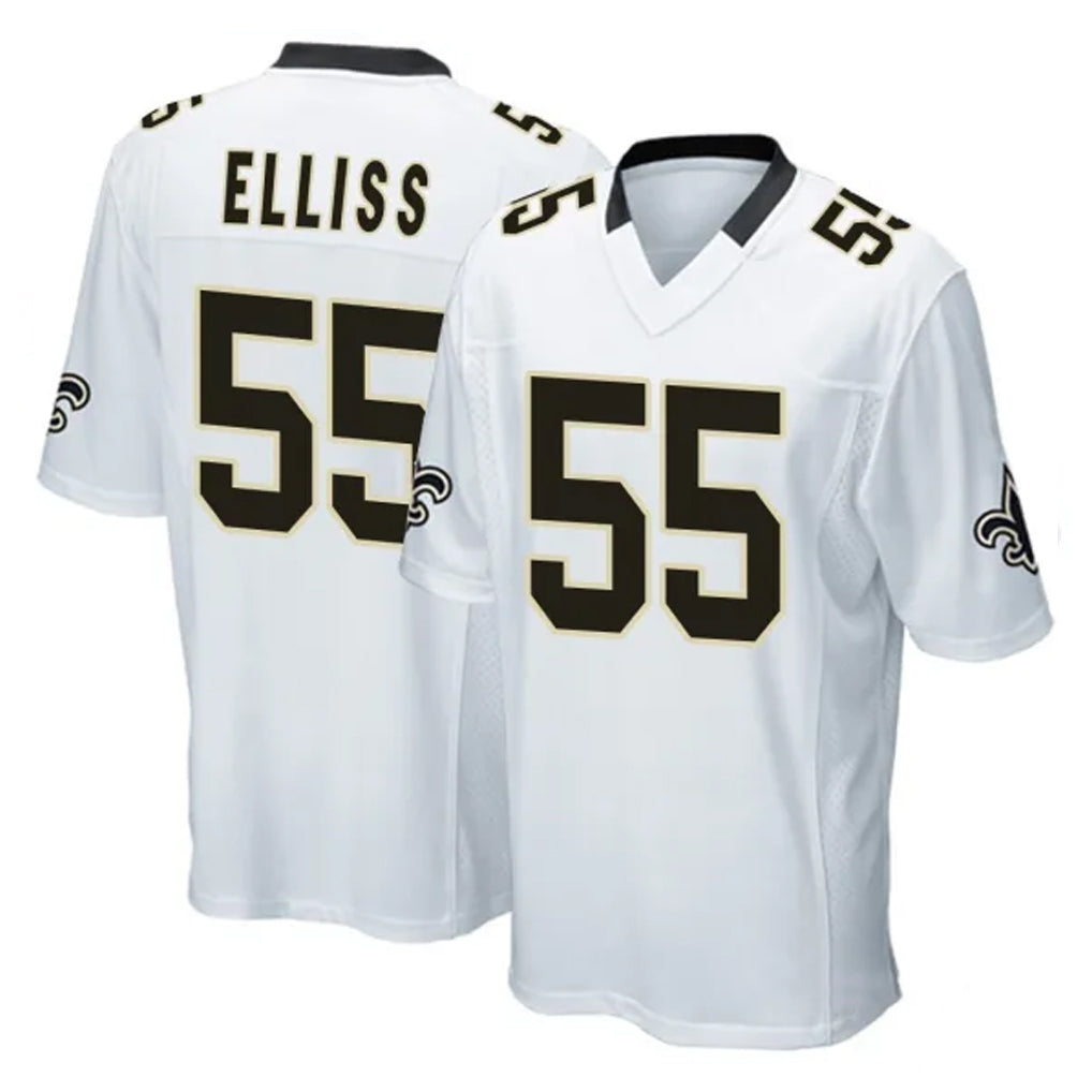 My Store NO.Saints #55 Kaden Elliss Player White Home Game Stitched Jerseys