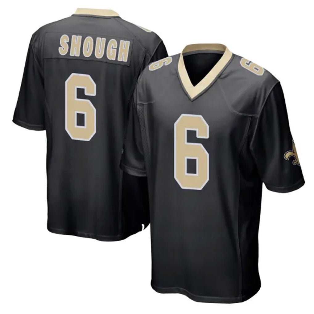 My Store NO.Saints #6 Tyler Shough Player Black Home Game Stitched Jerseys
