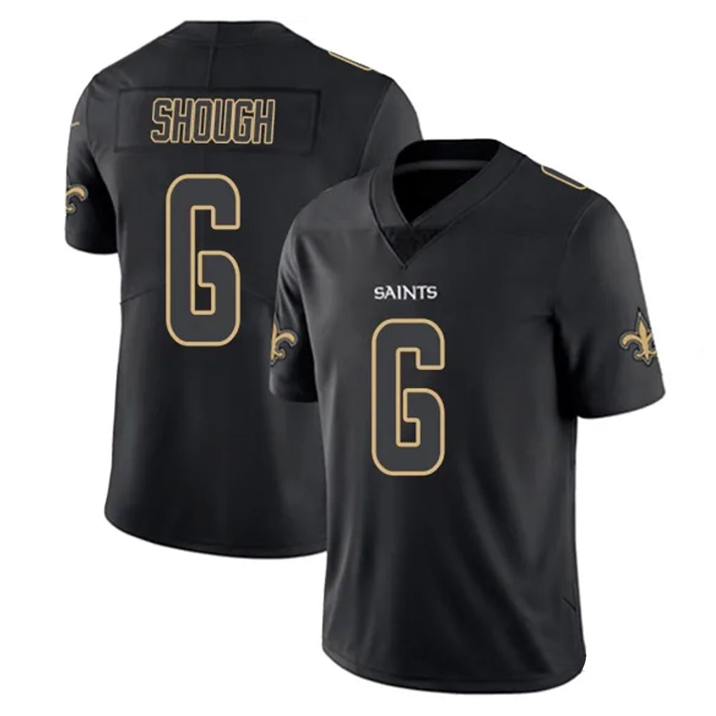 My Store NO.Saints #6 Tyler Shough Player Black Impact Limited Home Game Stitched Jerseys