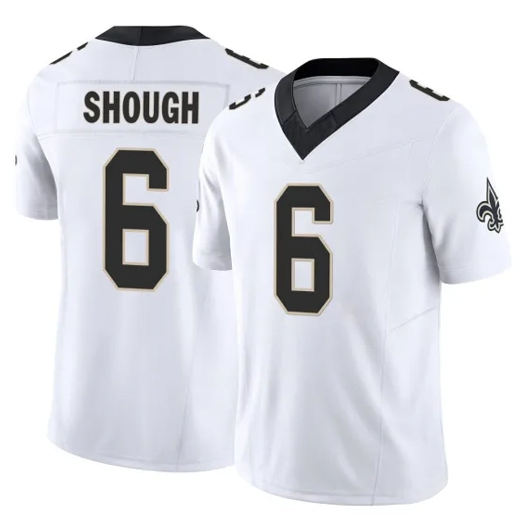 My Store NO.Saints #6 Tyler Shough Player White Limited Vapor F.U.S.E. Home Game Stitched Jerseys