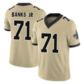 My Store NO.Saints #71 Kelvin Banks Jr. Player Gold Limited Vapor F.U.S.E. Home Game Stitched Jerseys