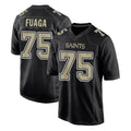 My Store NO.Saints #75 Taliese Fuaga Player Black Carbon Fashion Home Game Stitched Jerseys