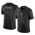 My Store NO.Saints #75 Taliese Fuaga Player Black Limited Reflective Home Game Stitched Jerseys