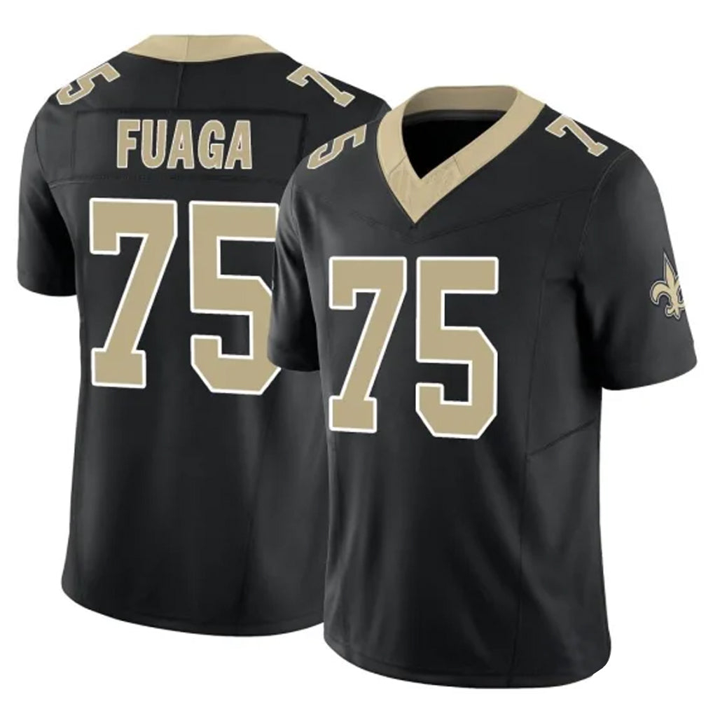 My Store NO.Saints #75 Taliese Fuaga Player Black Limited Vapor F.U.S.E. Home Game Stitched Jerseys