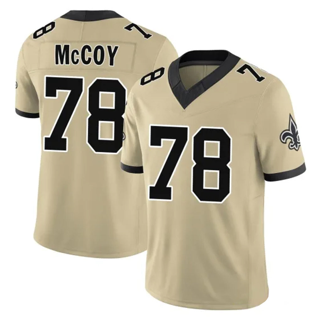 My Store NO.Saints #78 Erik McCoy Player Gold Limited Vapor F.U.S.E. Home Game Stitched Jerseys