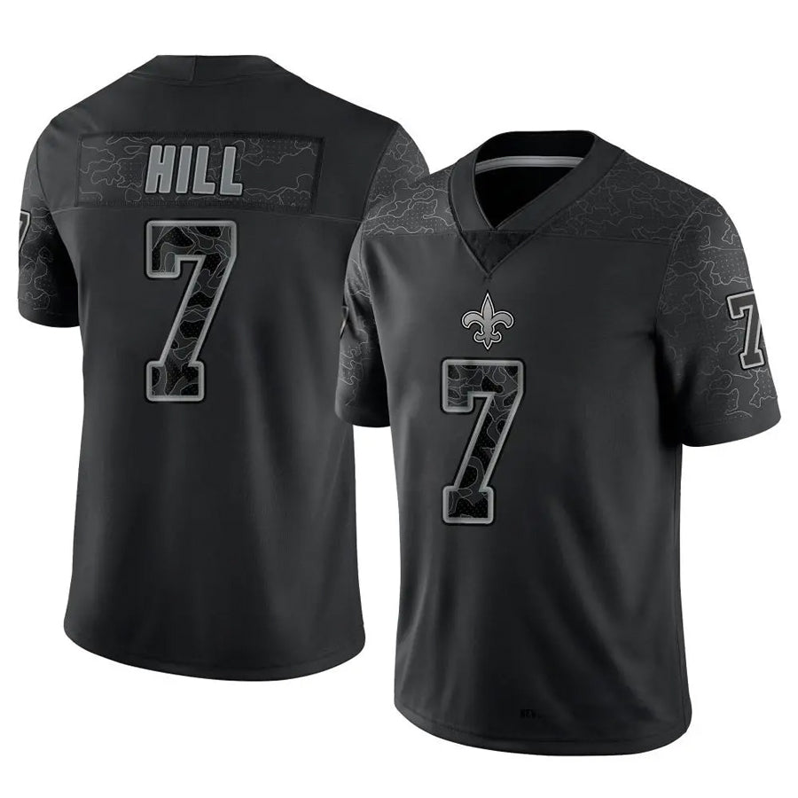 My Store NO.Saints #7 Taysom Hill Player Black RFLCTV Limited Stitched Jerseys