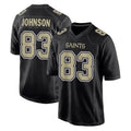 My Store NO.Saints #83 Juwan Johnson Player Black Carbon Fashion Home Game Stitched Jerseys
