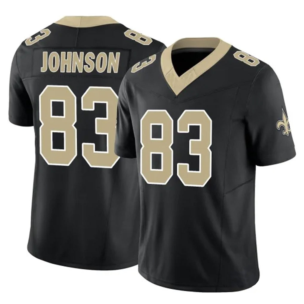 My Store NO.Saints #83 Juwan Johnson Player Black Limited Vapor F.U.S.E. Home Game Stitched Jerseys