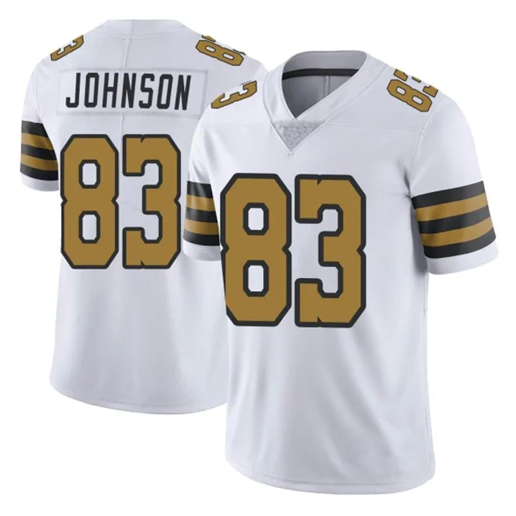 My Store NO.Saints #83 Juwan Johnson Player White Limited Color Rush Home Game Stitched Jerseys