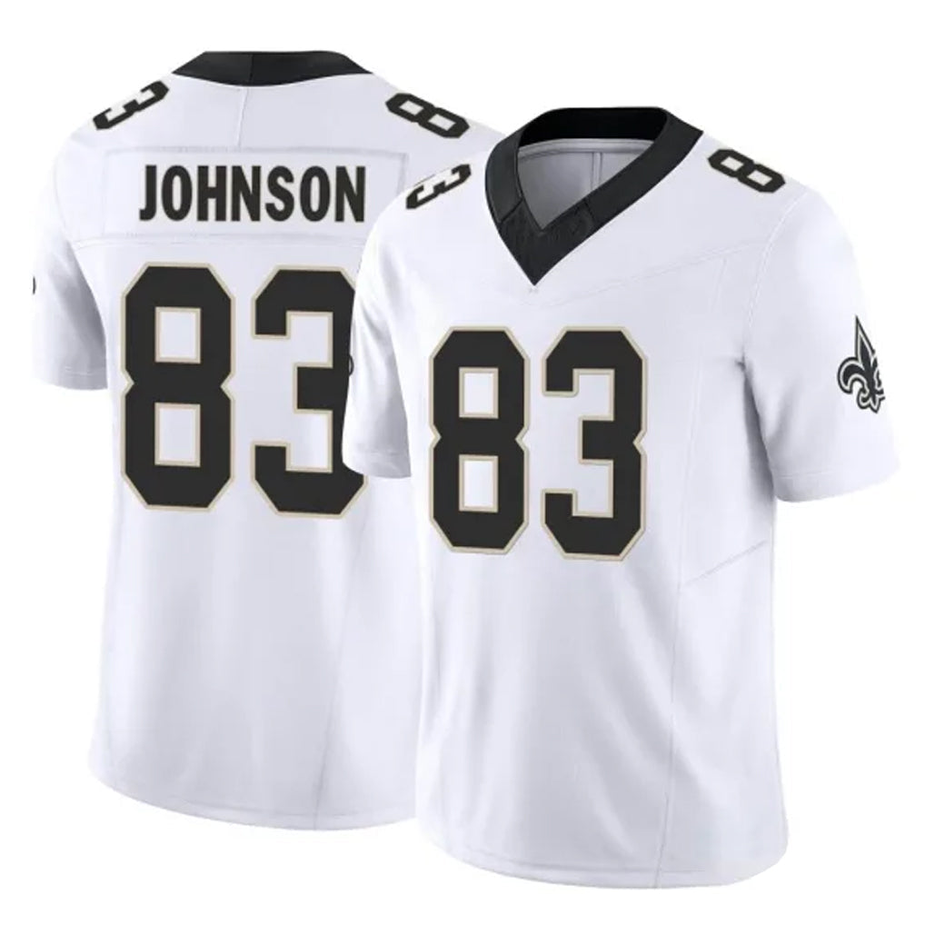My Store NO.Saints #83 Juwan Johnson Player White Limited Vapor F.U.S.E. Home Game Stitched Jerseys