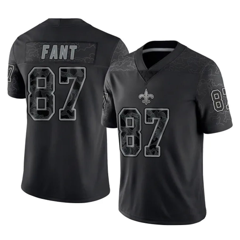 My Store NO.Saints #87 Noah Fant Player Black Limited Reflective Home Game Stitched Jerseys