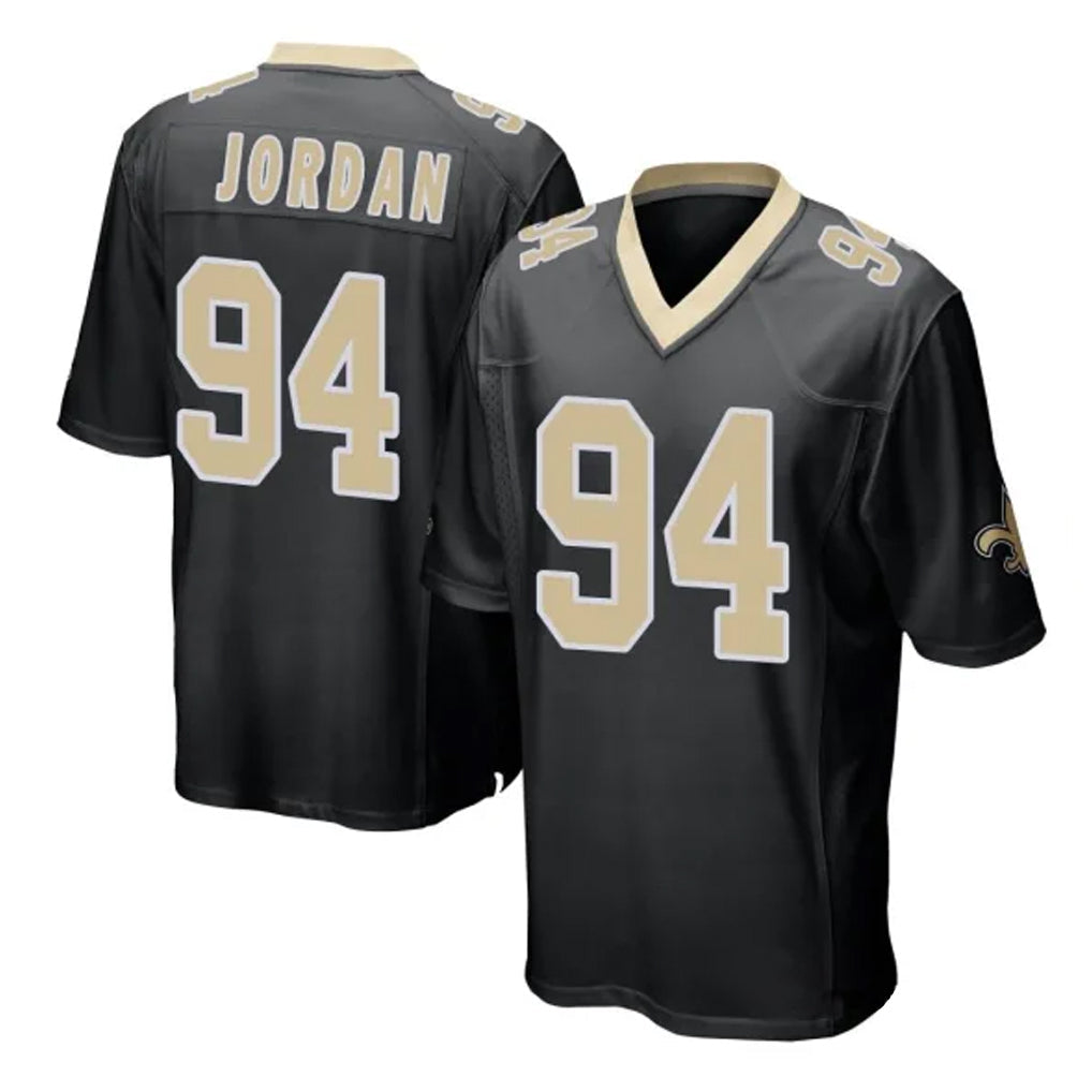 My Store NO.Saints #94 Cameron Jordan Player Black Home Game Stitched Jerseys