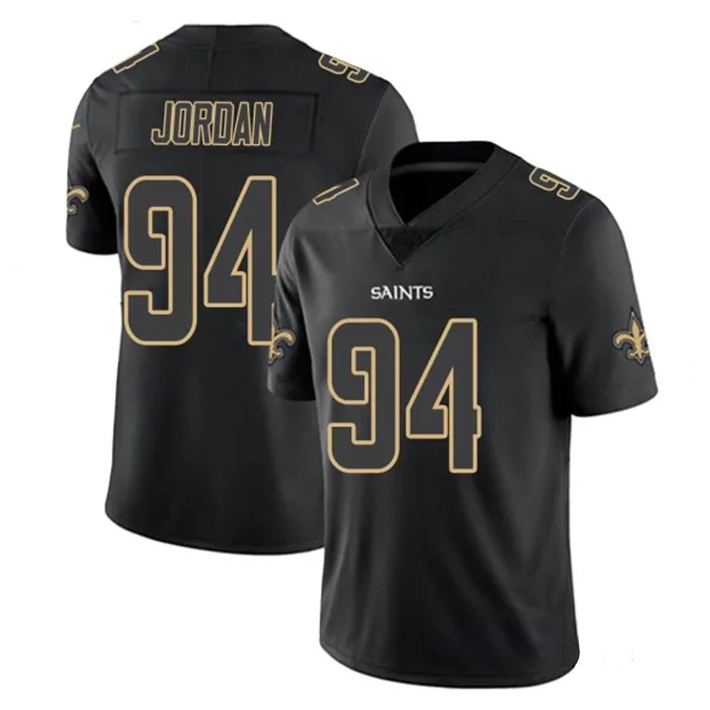 My Store NO.Saints #94 Cameron Jordan Player Black Impact Limited Home Game Stitched Jerseys