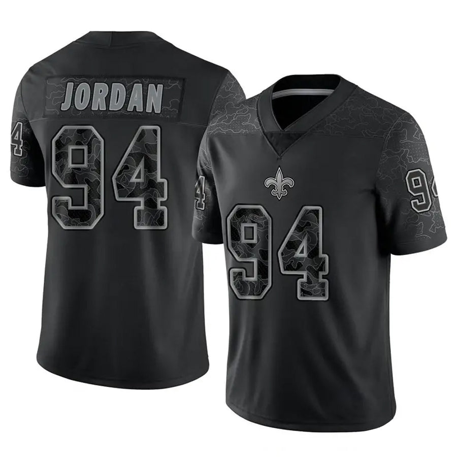 My Store NO.Saints #94 Cameron Jordan Player Black RFLCTV Limited Stitched Jerseys