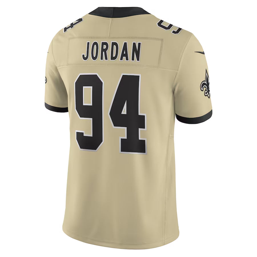 My Store NO.Saints #94 Cameron Jordan Player Gold Alternate Vapor F.U.S.E. Limited Stitched Jerseys