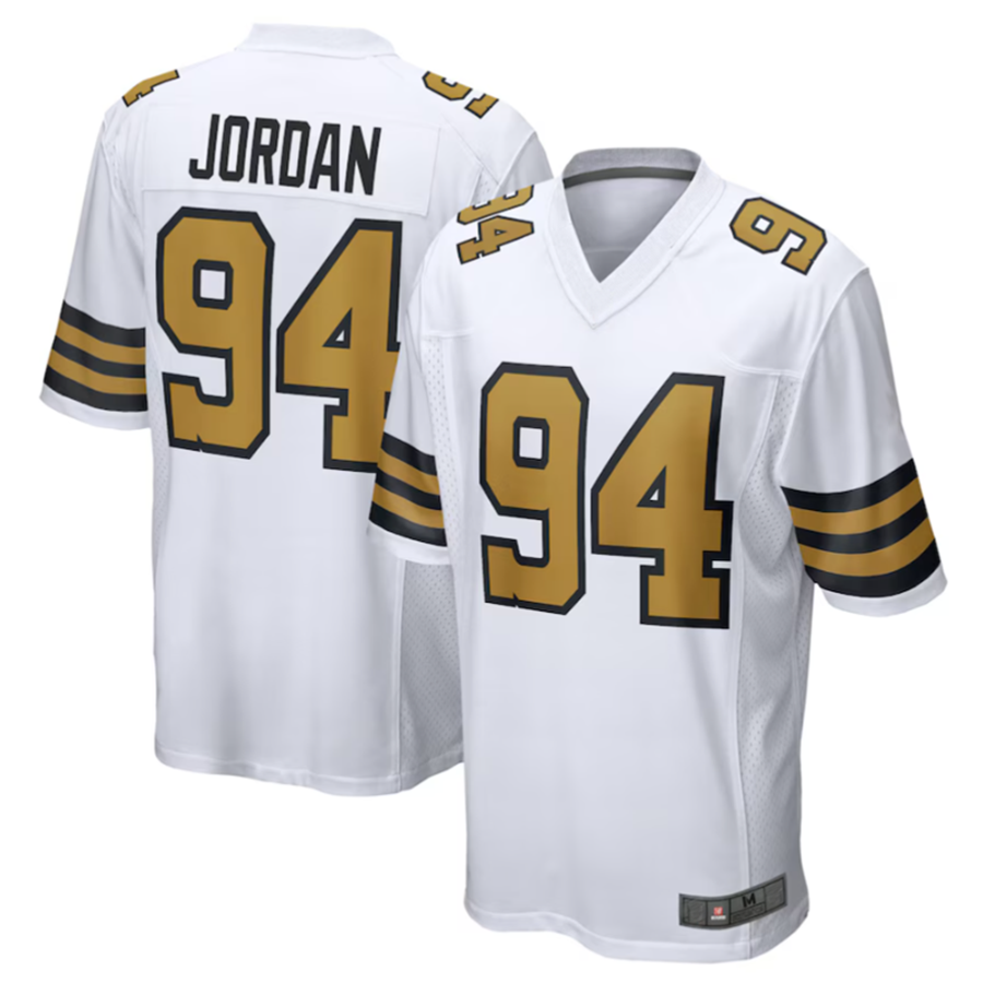My Store NO.Saints #94 Cameron Jordan White Alternate Game Jersey Stitched American Stitched Jerseys