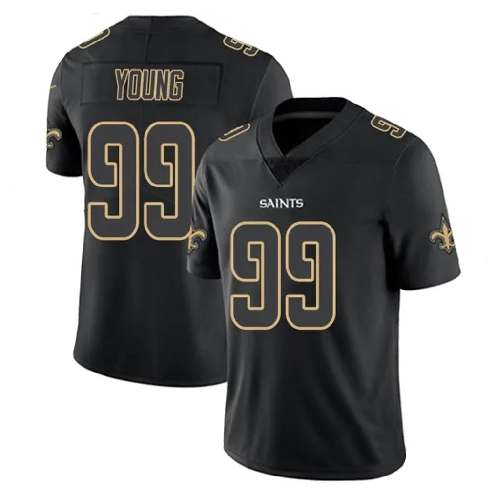 My Store NO.Saints #99 Chase Young Player Black Impact Limited Home Game Stitched Jerseys