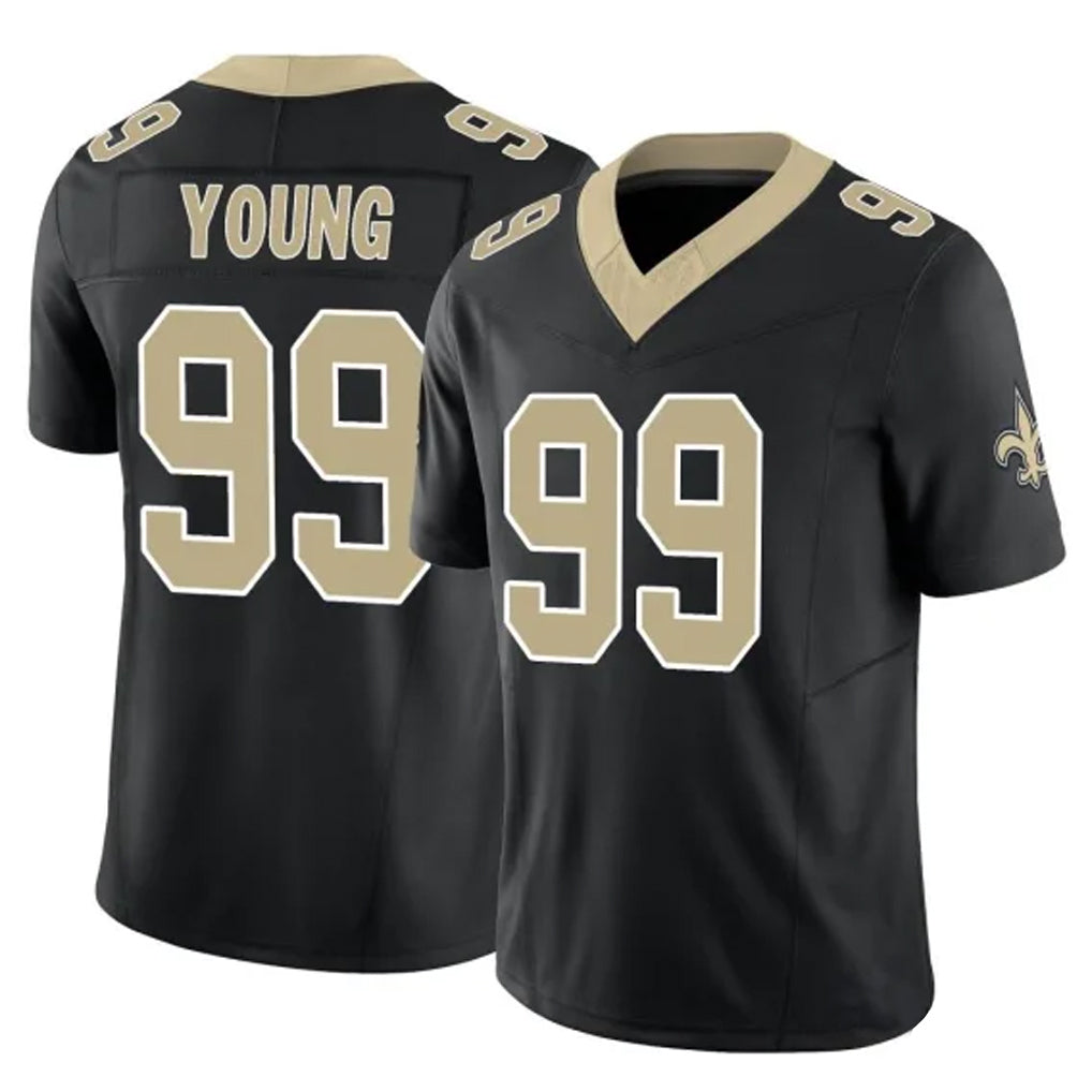 My Store NO.Saints #99 Chase Young Player Black Limited Vapor F.U.S.E. Home Game Stitched Jerseys