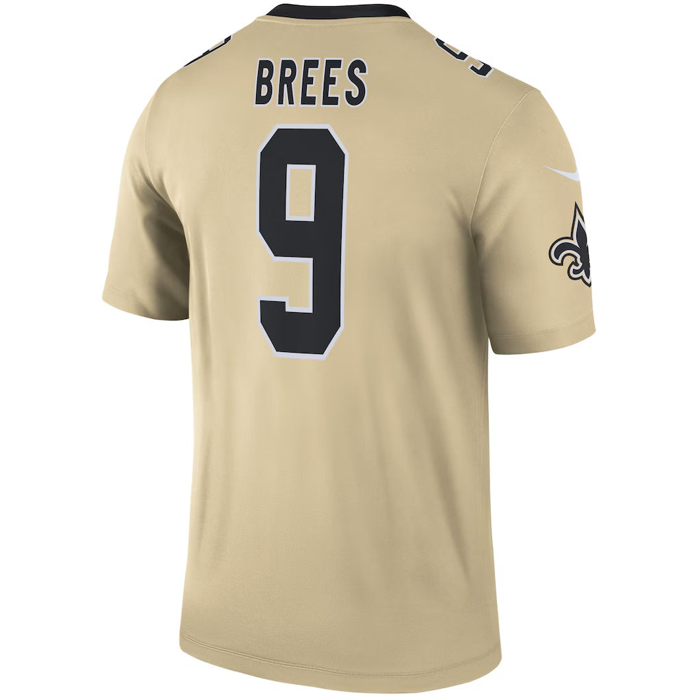 My Store NO.Saints #9 Drew Brees Gold Inverted Legend Stitched Jerseys